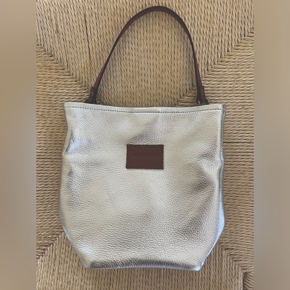 Parker Thatch small shoulder bag Micro Jane silver leather